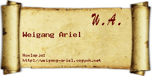 Weigang Ariel névjegykártya